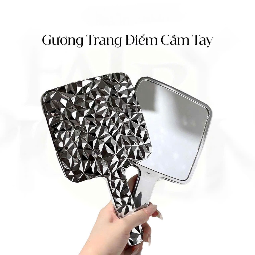 Gương Cầm Tay Vuông Trang Điểm Sang Chảnh 13cm x 23cm