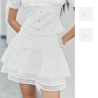 Chân Váy Ngắn Nữ Lacey Impress, Chất Vải Cotton thêu họa tiết, si xịn Thoải mái, WCV049, SOME HOW STORE
