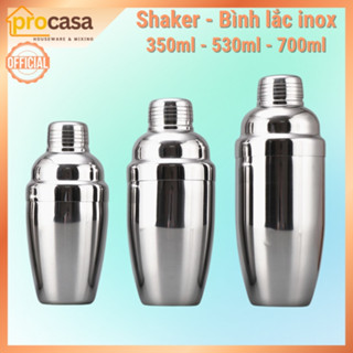 Bình lắc Cocktail - Shaker Inox 304 bền - đẹp - sang trọng - 350ml - 530ml - 700ml