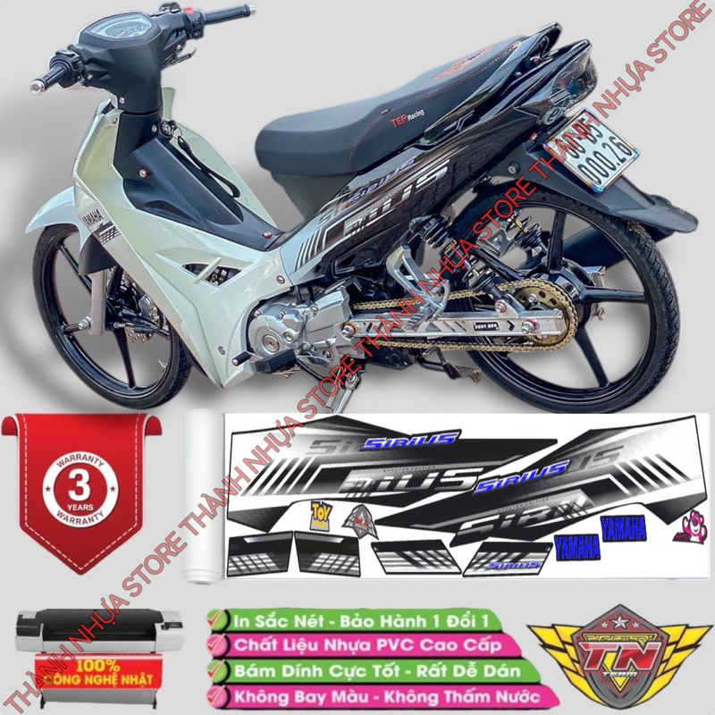 Tem Sirius Zin 2014 - Tem rời dán Sirius 3 lớp cao cấp