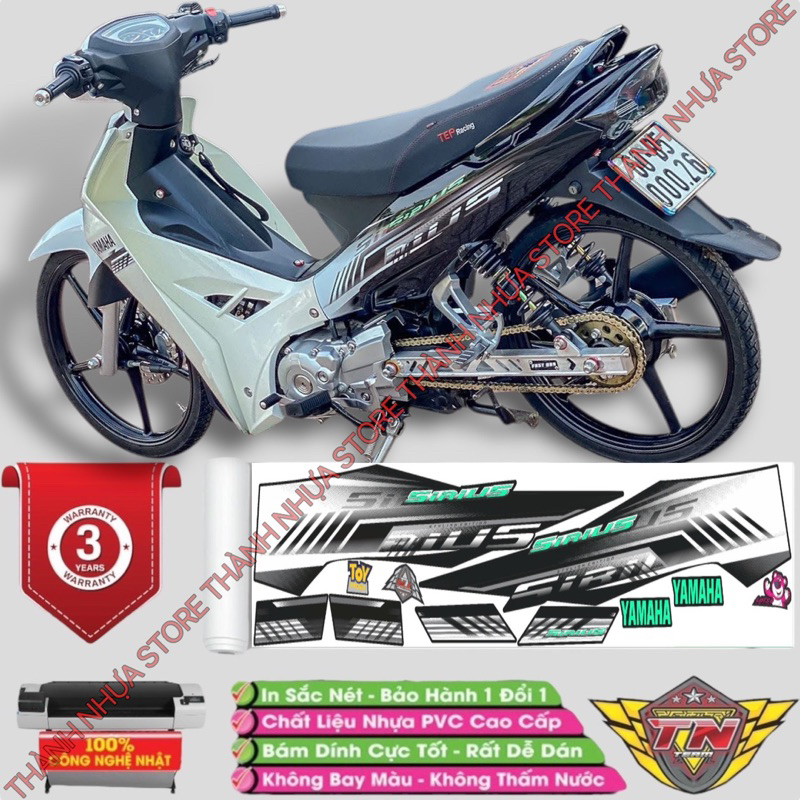 Tem Sirius Zin 2014 - Tem rời dán Sirius 3 lớp cao cấp