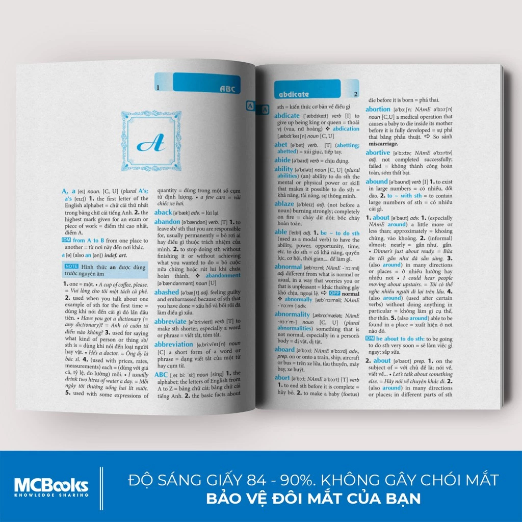 Sách - Từ Điển Anh - Việt - Phiên Bản Bìa Xanh Cứng - Giải Nghĩa Đầy Đủ Ví Dụ Phong Phú