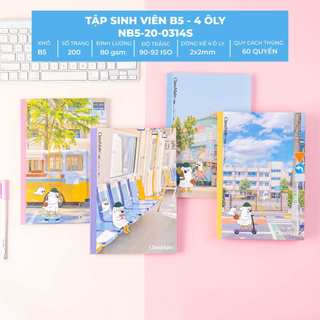 Vở Ô Ly Van Gogh 200 Trang 70/80GSM Classmate Vở 4 Ôly 2x2mm Tập Ôly Luyện Viết Khổ B5 Cho Học Sinh, Sinh Viên