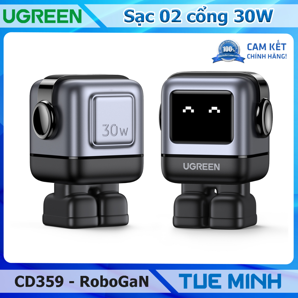 Sạc nhanh 30W Ugreen RoboGaN Mini CD359 | Shopee Việt Nam
