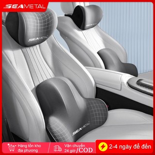 SEAMETAL Gối tựa cao su non + vỏ cotton thoáng khi hàng cao cấp siêu đàn hồi