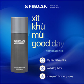 Combo Badboy Nerman - Sữa tắm gội cho nam 350ml & Gel vệ sinh 60S Fresh 100ml & Xịt khử mùi toàn thân Good Day 100ml