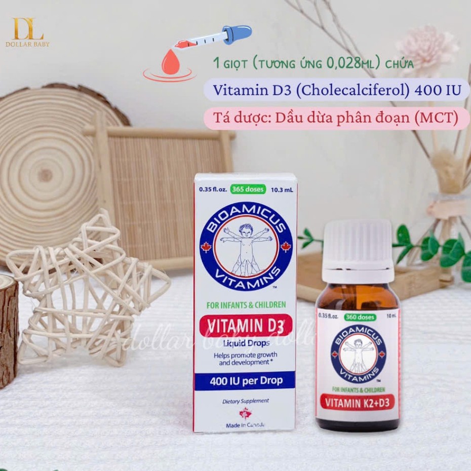 Bộ Ba Bioamicus - Men 10 Chủng, Vitamin D3K2, Biomicus Omega 3 DHA Hỗ Trợ Toàn Diện Cho Bé Chính Hãng Canada.