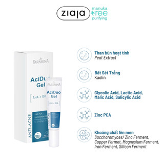 Gel Ngừa Mụn Farmona AciDuo AHA + BHA Anti - Acne Điều Tiết Bã Nhờn, Giảm Mụn 15ml