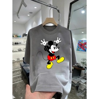 Áo thun hoạt hình Mickey MK18 unisex nam nữ form rộng 100% cotton