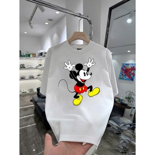 Áo thun hoạt hình Mickey MK18 unisex nam nữ form rộng 100% cotton