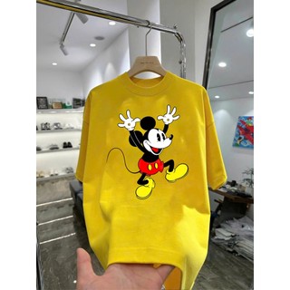 Áo thun hoạt hình Mickey MK18 unisex nam nữ form rộng 100% cotton