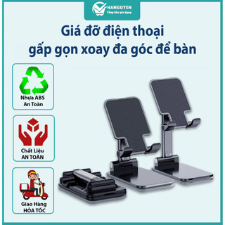 Giá đỡ điện thoại gấp gọn xoay đa góc để bàn tiện lợi #A74