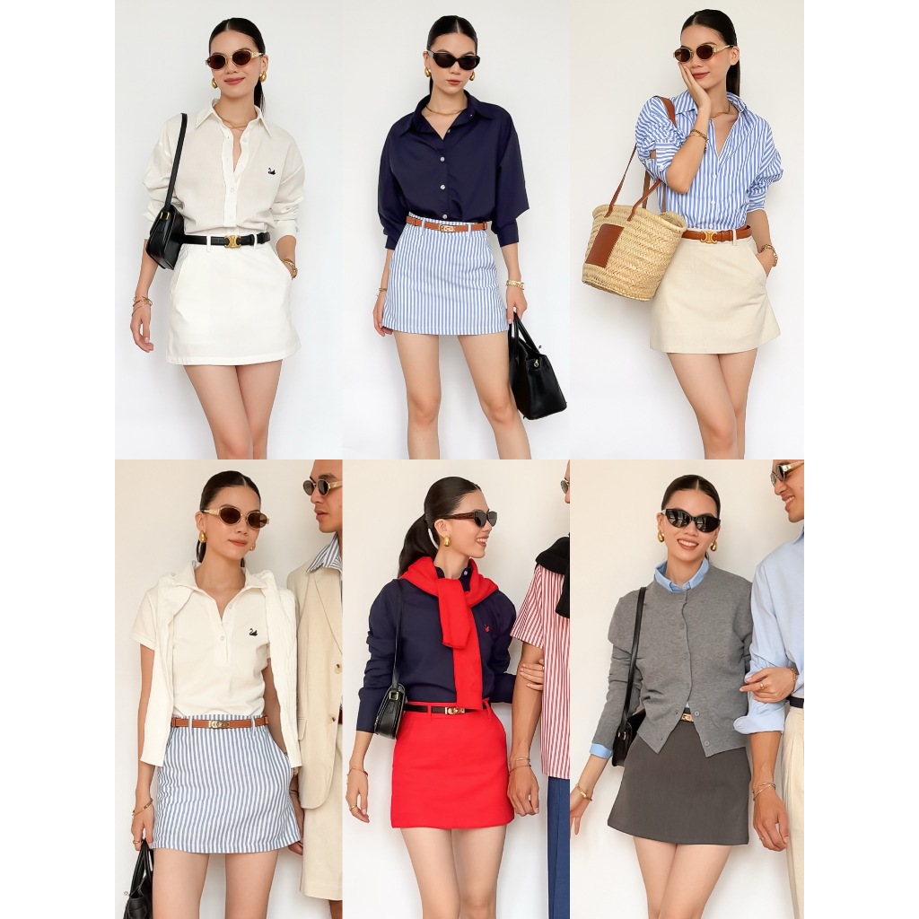 Chân Váy Chữ A Ngắn Mini Skirt Linen thêu Thiên Nga Hack Dáng, Mặc Đi Làm Đi Chơi Clara | 4391 4663 4324 | Lana Swané