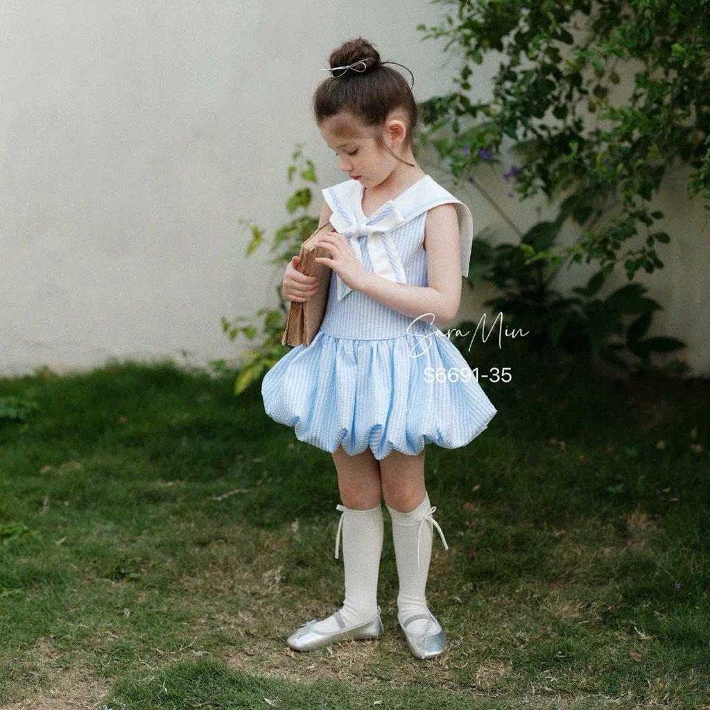 Váy Đầm Bé Gái Sát Nách Sara June Xinh Xắn Dễ Thương Nhẹ Nhàng Size 1-12Y (10-45kg)