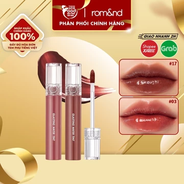 [SVIP Deal] Son Tint bóng siêu lì, căng mọng môi Hàn Quốc Romand Glasting Water Tint 4g