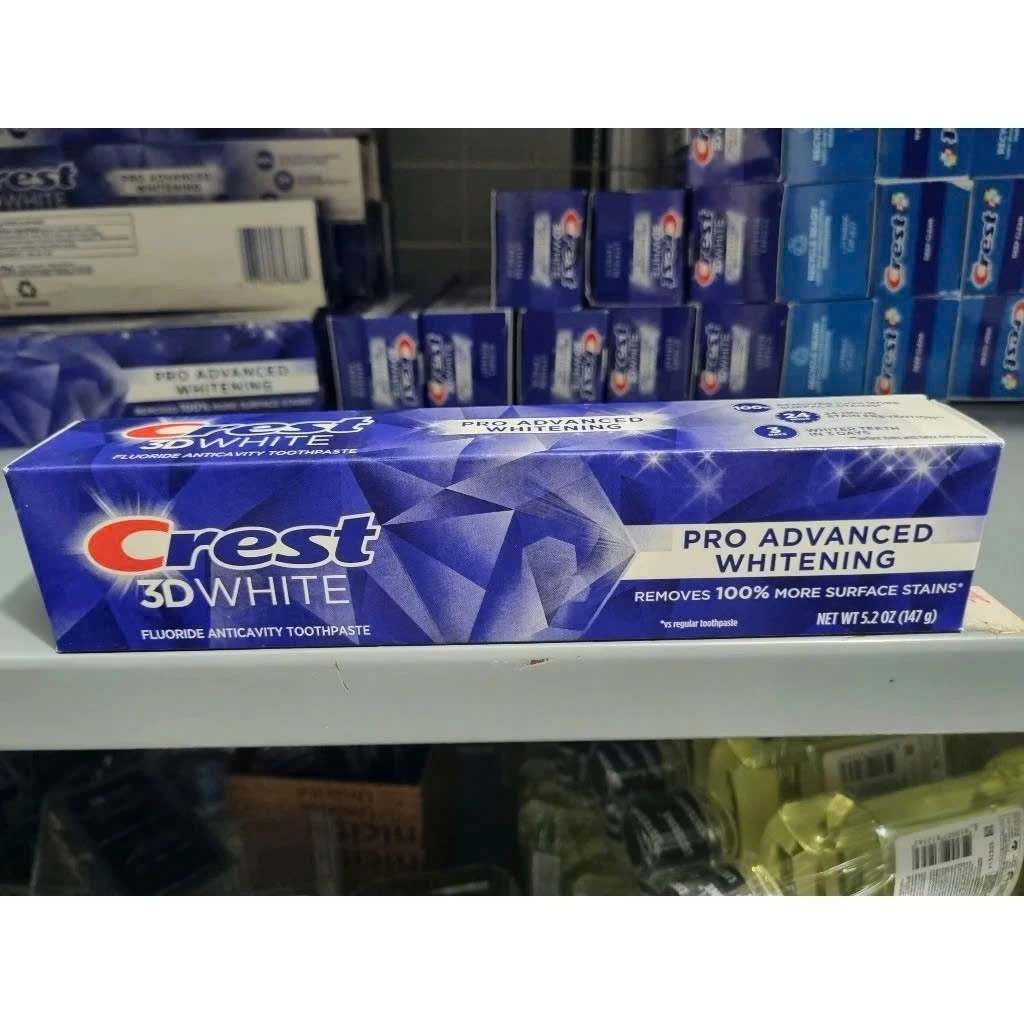 [HÀNG MỸ] Kem đánh răng Crest 3D White Pro Advanced Whitening Hỗ Trợ Dưỡng Trắng Răng, Sạch Răng 147g