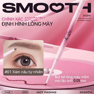 Rock Sweet RS Bút Kẻ Chân Mày 2 Đầu Tự Nhiên Chống Nước, Lên Màu Rõ, Không Trôi, Dễ Vẽ Cho Người Mới