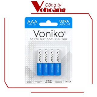 Pin Alkaline AAA Thương Hiệu Mỹ Voniko chất lượng cao, bền bỉ, hiệu năng vượt trội
