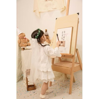 Set váy ren trắng cột nơ cho bé gái