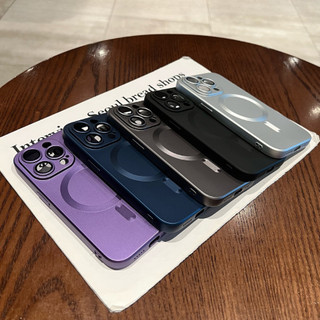 Ốp Lưng iPhone Hỗ Trợ Sạc Không Dây Sang Trọng Chống Bám Vân Tay, Mềm Bảo Vệ Camera Cho iP 11/12/13/14/15/16/17/Pro/Max
