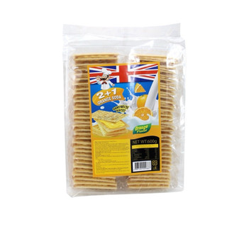 Bánh quy soda kẹp kem các vị khay 600g