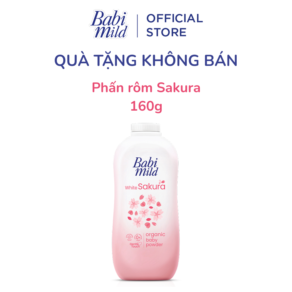 [Quà Tặng] - Phấn Thơm Babi Mild Chai 160gr