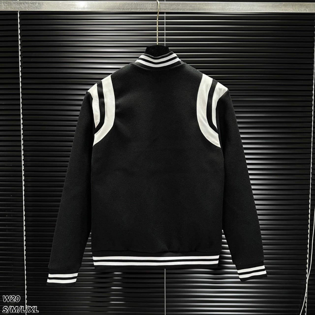 Áo Khoác Bomber phối viền trắng form unisex Nam Nữ, Chất nỉ bông, Kiểu Dáng Form Rộng, Thoáng Mát K1