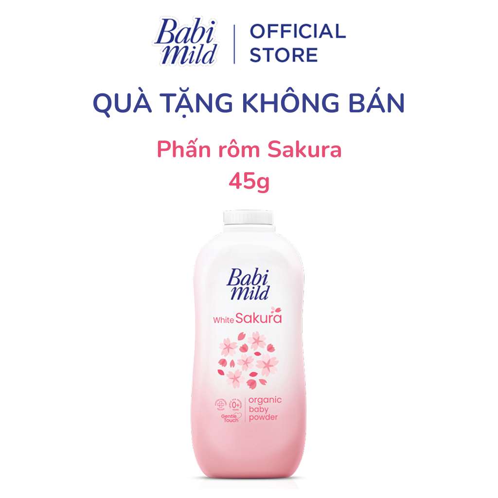[Quà Tặng] Phấn Thơm Cho Bé Babi Mild Chai 45g