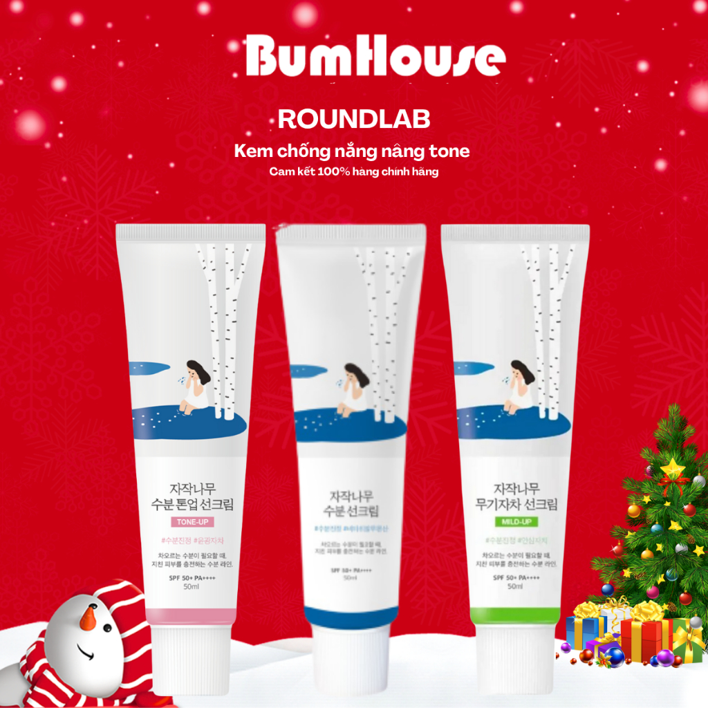 Kem chống nắng roundlab Round lab Birch Juice Moisturizing Sun Cream / Tone up / Mild-Up 50mlp
