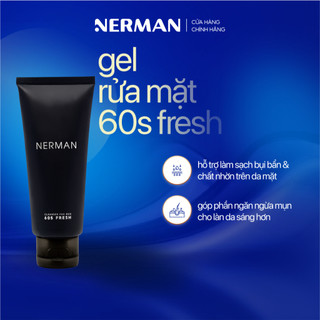 Combo Manly Nerman - Sữa tắm gội cho nam 350ml & Gel rửa mặt 60S Fresh ngừa mụn 100ml