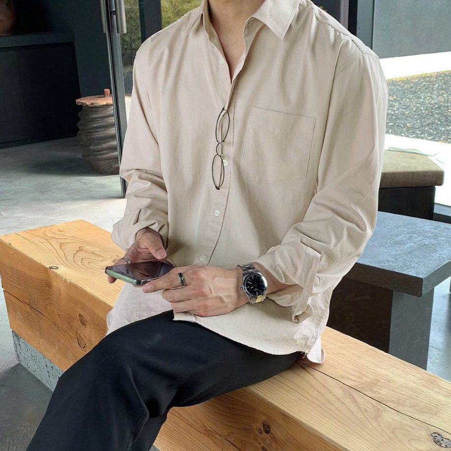 Áo Sơ Mi Nam Kem Cao Cấp Linen Thoáng Mát Mùa Hè Mặc Đi Biển, Cafe Đẹp Halley A28