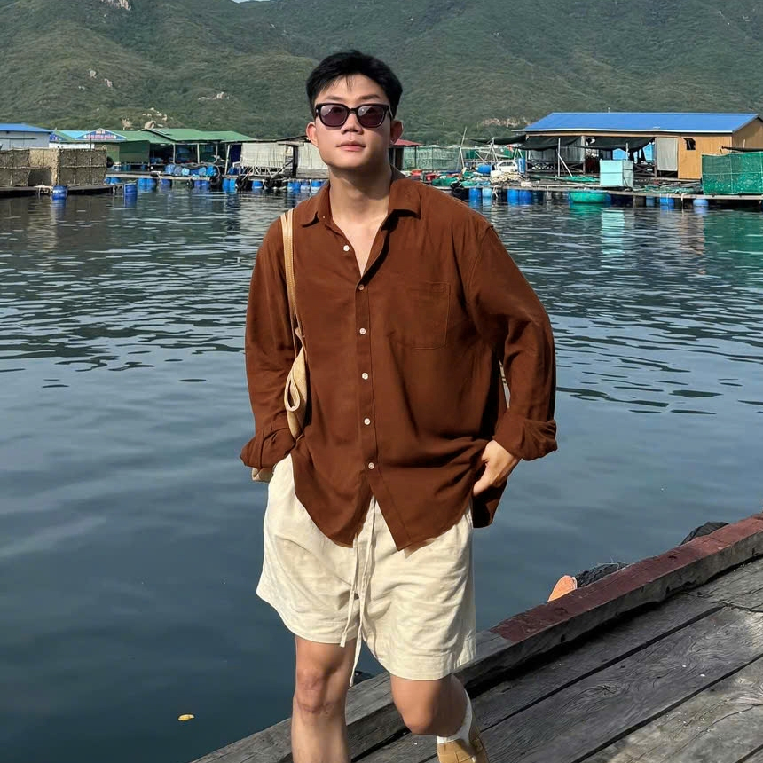 Áo Sơ Mi Nam Kem Cao Cấp Linen Thoáng Mát Mùa Hè Mặc Đi Biển, Cafe Đẹp Halley A28