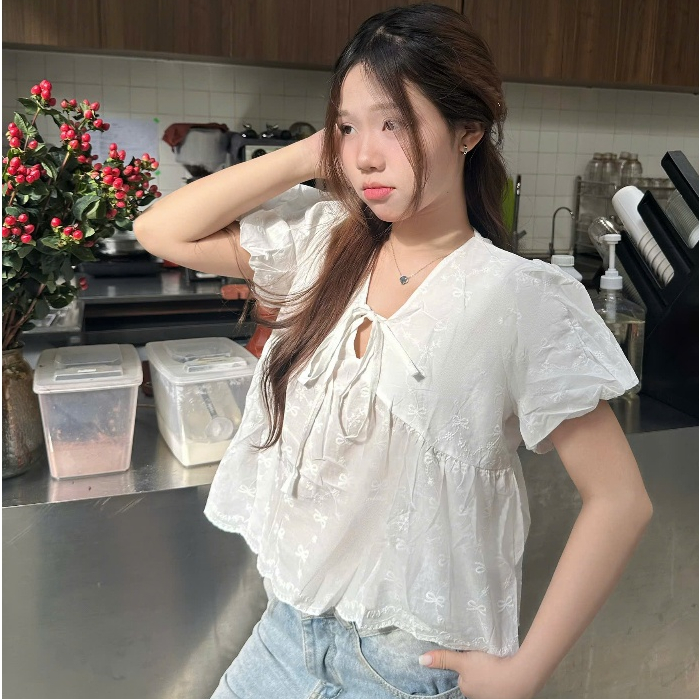 Áo Babydoll Form Rộng Xinh Xắn Dáng Yêu, Phong Cách Nữ Tính Trẻ Trung