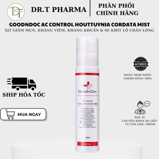 [HÀNG CÔNG TY] Xịt giảm mụn ngực, mụn lưng GoodnDoc AC Control Houttuynia Cordata Mist 100ml