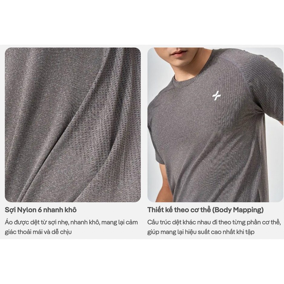 [TẶNG COMBO 2 TẤT]Set thể thao nam Áo Tshirt Training Seamless Body Mapping Quần Shorts 7 inch đa năng Coolmate