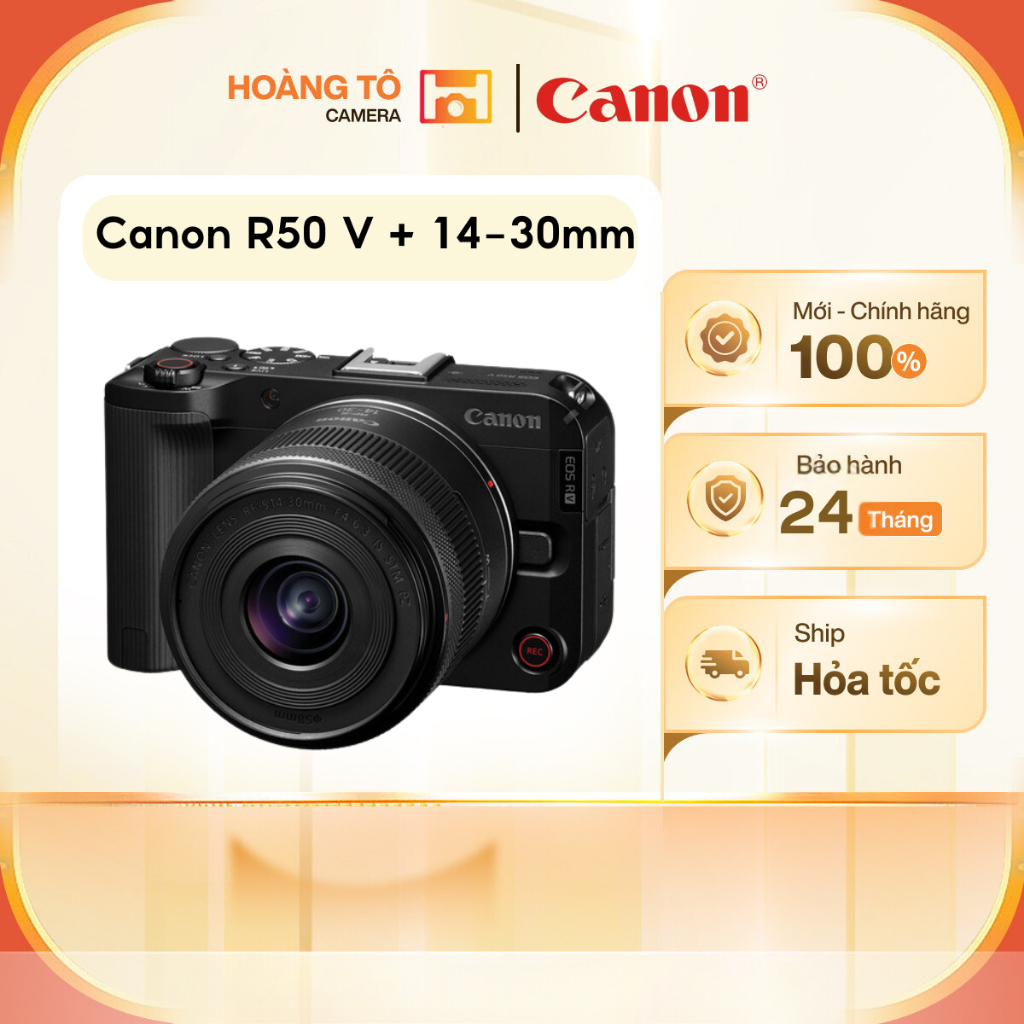 Máy ảnh Canon R50 V + Lens 14-30mm F4-6.3 | Mới chính hãng ( R50V )