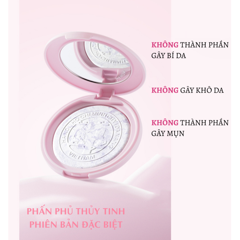 Phấn phủ thuỷ tinh MENOW Việt sắc tinh hoa 7gr