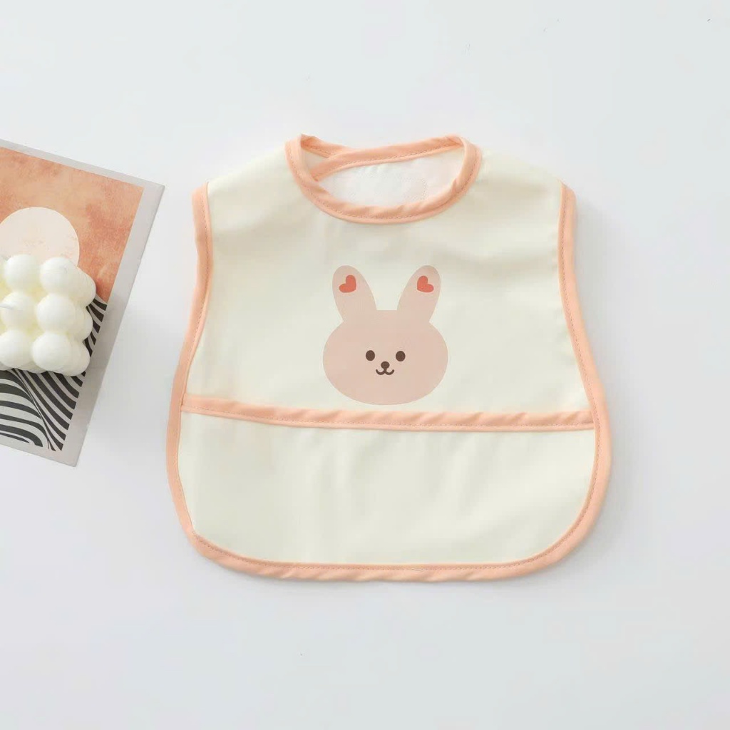Yếm vải ăn dặm có máng Tootie dành cho bé 6 tháng ăn dặm, Yếm vải có máng hứng chống thấm Tootie cho bé ăn dặm