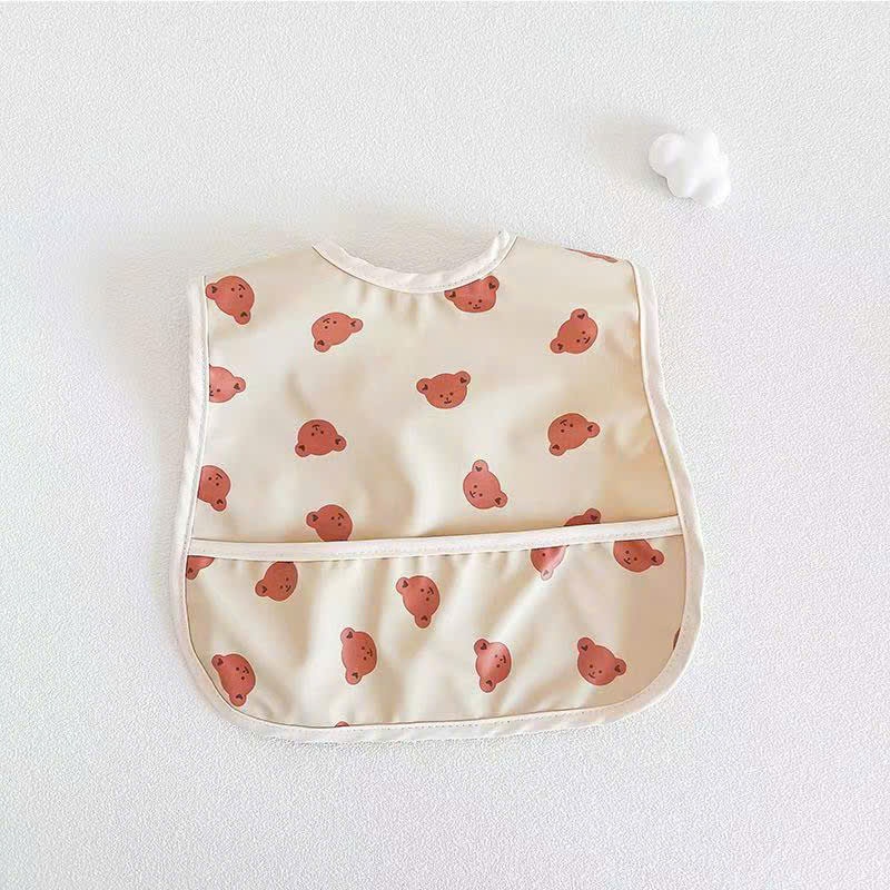 Yếm vải ăn dặm có máng Tootie dành cho bé 6 tháng ăn dặm, Yếm vải có máng hứng chống thấm Tootie cho bé ăn dặm
