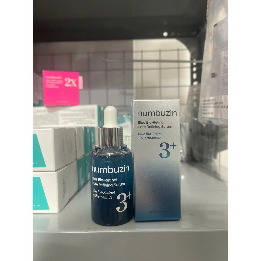 Tinh Chất Numbuzin No.2 Rose PDRN Collagen/No.3 Blue Bio Retinol Pore Refining Serum 30ml