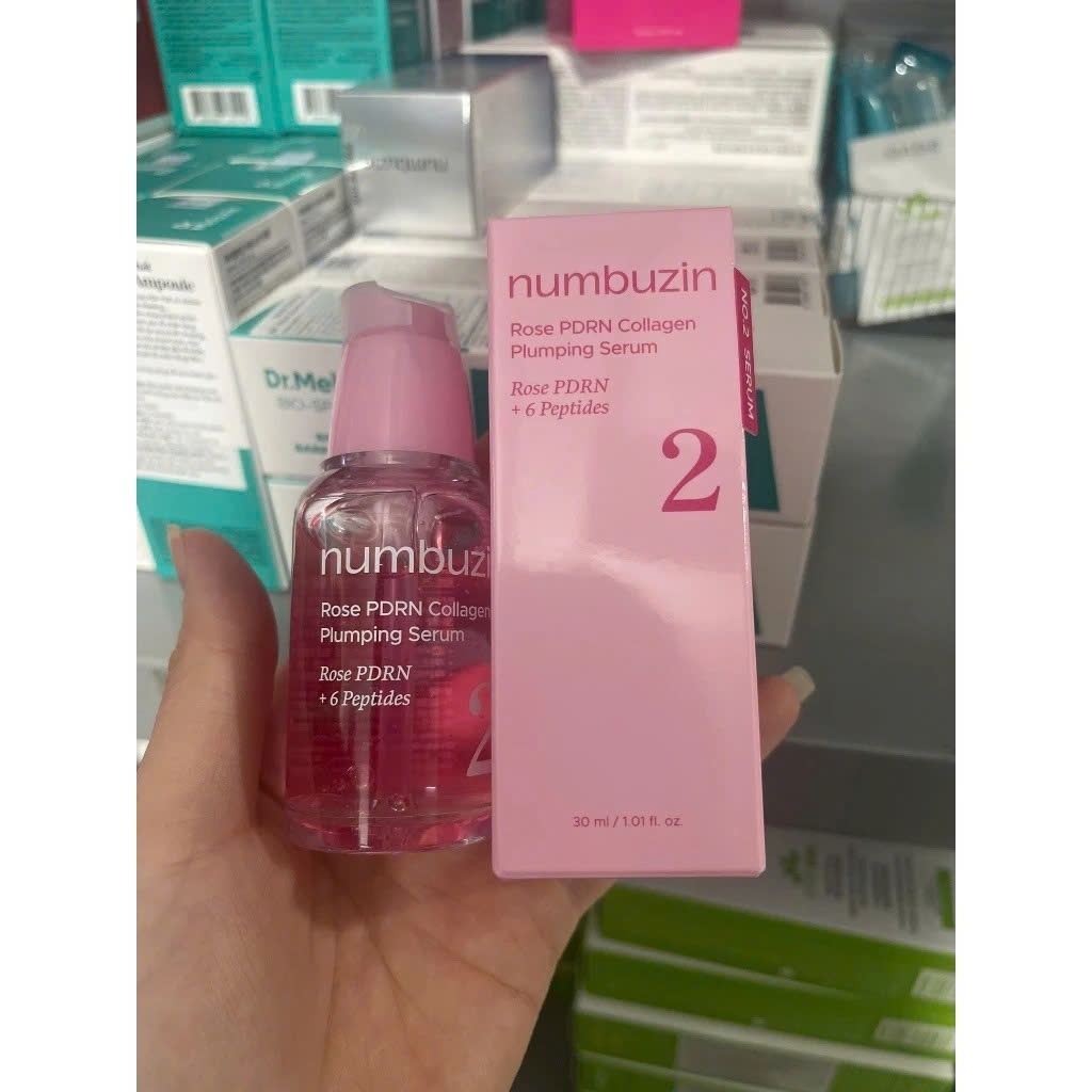 Tinh Chất Numbuzin No.2 Rose PDRN Collagen/No.3 Blue Bio Retinol Pore Refining Serum 30ml