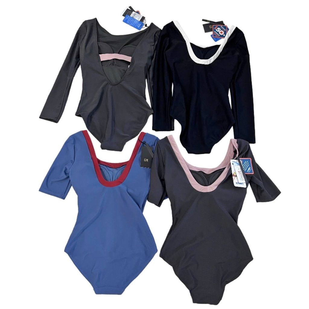 (BomoHouse) Bộ bơi liền 1 mảnh EZI* tay ngắn, tay dài chống tia UV full túi tag