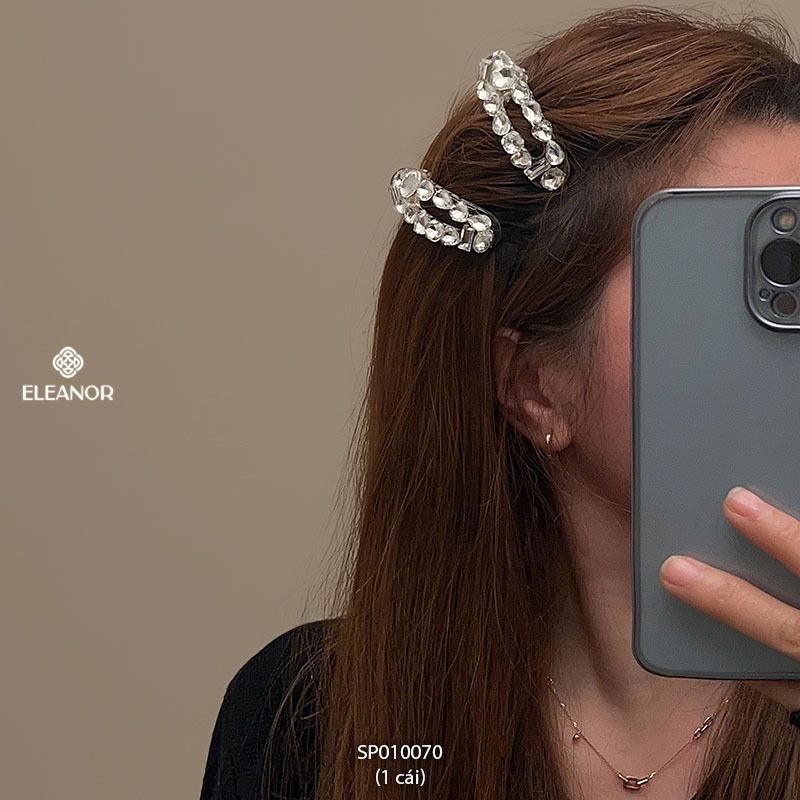 Kẹp tóc nữ Eleanor Accessories thiết kế đính đá lấp lánh kẹp tóc mái phụ kiện tóc 10070