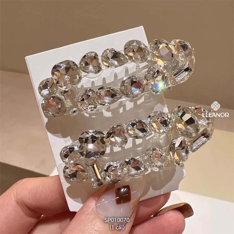 Kẹp tóc nữ Eleanor Accessories thiết kế đính đá lấp lánh kẹp tóc mái phụ kiện tóc 10070