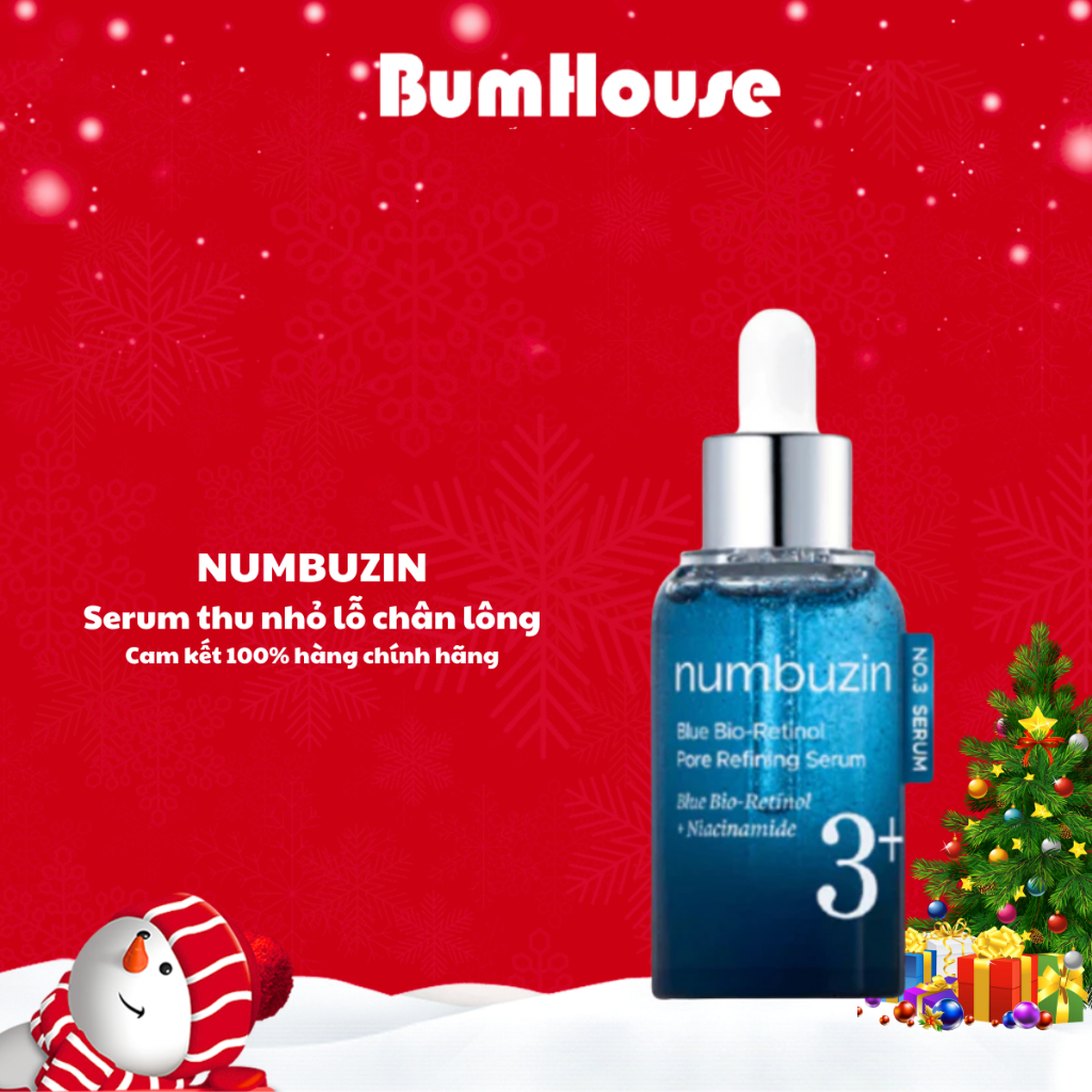 Serum thu nhỏ lỗ chân lông No.3 Numbuzin Blue Bio Retinol Pore Refining Serum 30ml