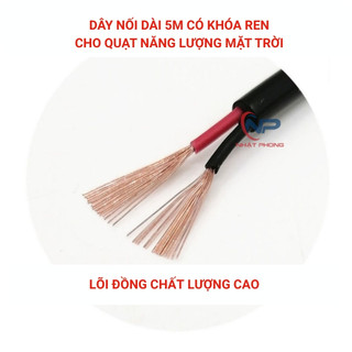Ảnh 3 – Dây nối quạt năng lượng mặt trời quạt tích điện dài 5m SHOP NHẬT PHONG giắc tròn 5.5x11 sẵn khớp nối chống nước IP67