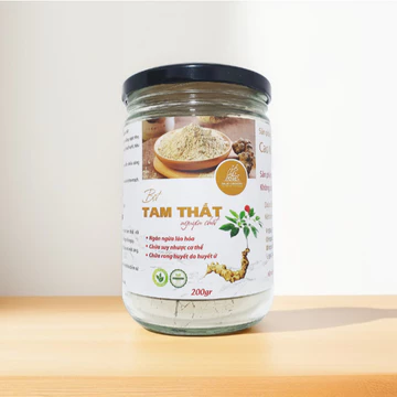 Bột củ tam thất bắc nguyên chất sấy khô Dalat Cordyceps chất lượng thượng hạng loại 200g
