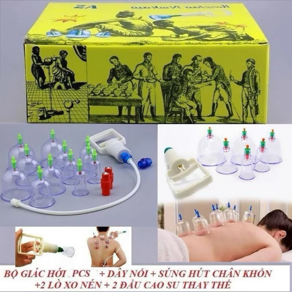 bộ giác hơi 12 ly nhựa trong suốT – KHÔNG LỬA, KHÔNG BỎNG, KHÔNG TRUYỀN NHIỄM – AN TOÀN CHO MỌI NGƯỜI
