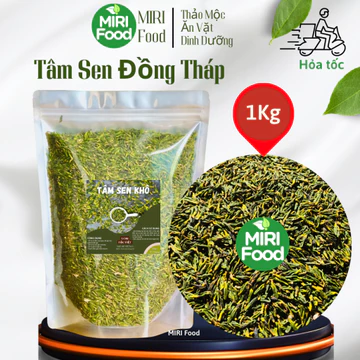 [Loại 1 Đẹp] 1Kg Trà tâm sen khô (trà tim sen) Đồng Tháp hỗ trợ giúp dễ ngủ, ngủ ngon - MIRI Food
