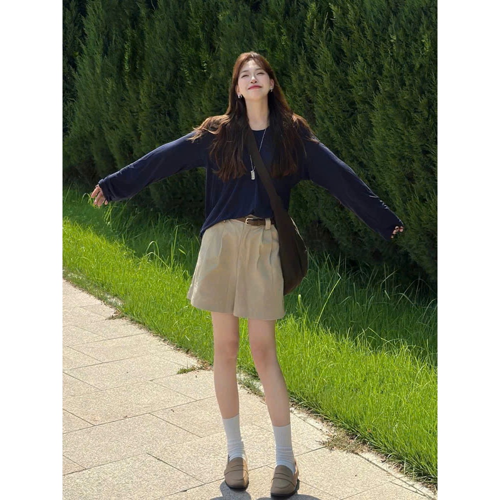 Áo thun nữ tay dài dáng rộng cá tính JULY FASHION, Áo thun dài tay nữ chất thun xượt mềm mại